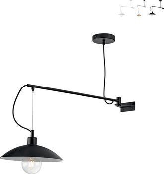 Luce-Ambiente-Design Aplique De Metal Con Luz Colgante Estilo Industrial Eldorado - Negro