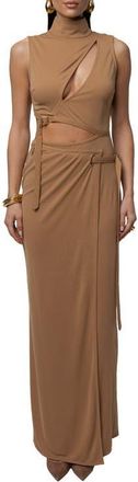 JLUXLABEL Behind The Scenes Dress in Tan at Nordstrom, Size X-Large