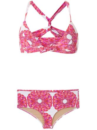 Amir Slama Set bikini con stampa - Bianco