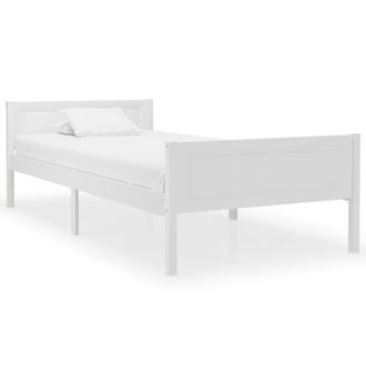 vidaXL Vidaxl - Estructura De Cama Sin Colch&oacute;n Madera De Pino Blanco 100x200 Cm