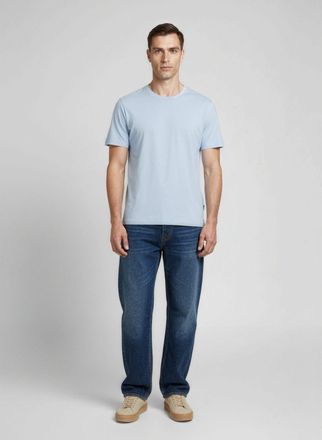 Balmain Blue Cotton Mens T-Shirt