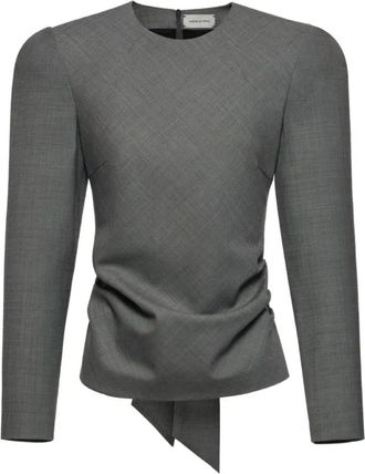Magda Butrym Blouse 13 - Dames - Blouses - Grijs - S - Wol - Overhemden