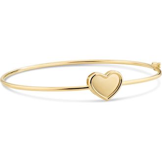Devata Sweet Heart Bangle Bracelet in 14K Gold, 13mm in Yellow Gold at Nordstrom