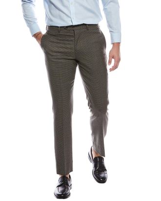 Brooks Brothers Classic Flat Front Wool Trouser