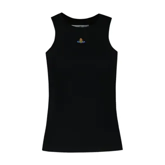 Vivienne Westwood Ribbed Cotton Tank Top - Black