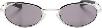 Gucci Occhiali da sole ovali - Argento