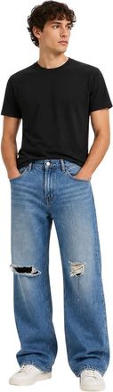 Firetrap Herenjeans met scheuren (Medium Blauw)