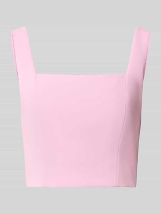 Jake*s Cropped Top mit Karree-Ausschnitt und r&uuml;ckseitigem Rei&szlig;verschluss in Rosa, Gr&ouml;&szlig;e 32