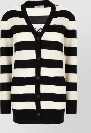 Max Mara knitwear with striped pattern and v-neckline