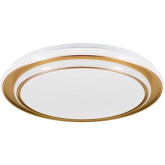 Loops Stylish 49cm Gold-Coloured LED Ceiling Light for Modern Indoor Spaces in White
