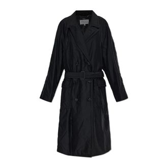 Maison Margiela Jassen, Dames, Zwart, S, Wol, Wol dubbelzijdige jas