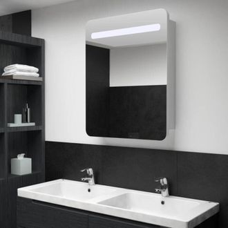vidaXL Armadietto Bagno con Specchio e led 60x11x80 cm - Vidaxl