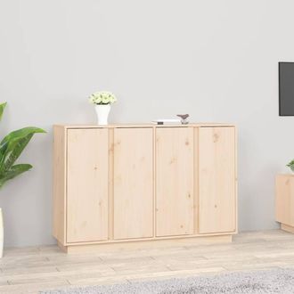 Berkfield Home Sideboard 120x35x80 cm Solid Wood Pine in Brown | Size: 120 x 35 x 80 cm