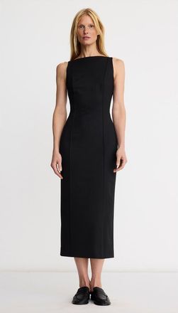 Smythe Sabrina Midi Dress in Deep Black at Nordstrom, Size 00