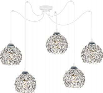 OEM L&aacute;mpara Colgante Ara&ntilde;a Cromada, Techo De Cristal