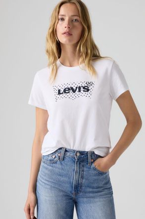 Levi's Camiseta Perfect - Hombre - XL - Blanco / Inga Dot Bw Fill Bright White