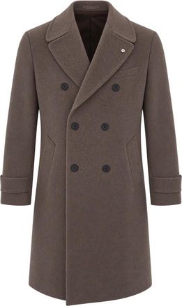 Lubiam Abrigo cruzado - Coats - Hombre - Marr&oacute;n - 2XL
