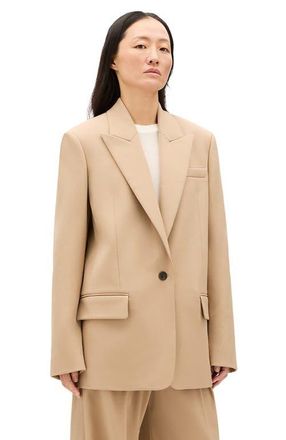 Another Tomorrow Wool Oversized Tailored Jacket in Camel at Nordstrom, Size 36 It