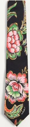 Valentino Garavani Silk Tie With Papier Floral Pattern