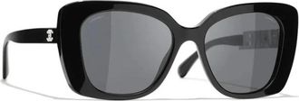 Chanel Sunglasses, female, Black, Size: 53 MM Ch5422B 1026S4 Sunglasses