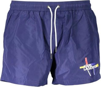 Karl Lagerfeld Blauw Polyester Zwemkleding - Heren - Strandmode - Blauw - S - Polyester - Badmode