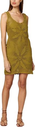 Cleobella Noelani Crochet Mini Dress In Moss