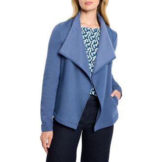 Nic+Zoe Lounge Around Moto Jacket in Ocean at Nordstrom Rack, Size X-Small