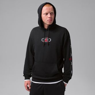 Nike Jordan Mens Jordan Sport Crossover Dri-FIT Fleece Pullover Hoodie in Black | IM7805-010