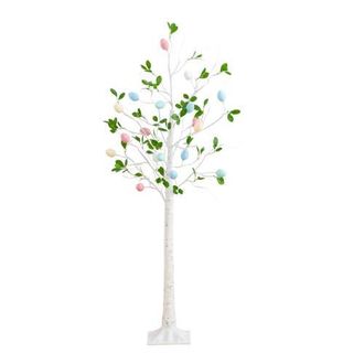 Nearly Natural 5-ft Pre-Lit Artificial Blooming Easter Egg Twig Tree with 18 Warm White LED Lights at Nordstrom