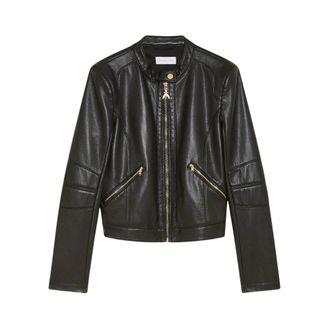 Patrizia Pepe Biker Jacket - Dames - Jassen - Zwart - Maat: XS Poliester