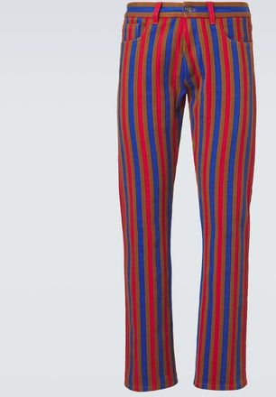 Versace Striped straight jeans