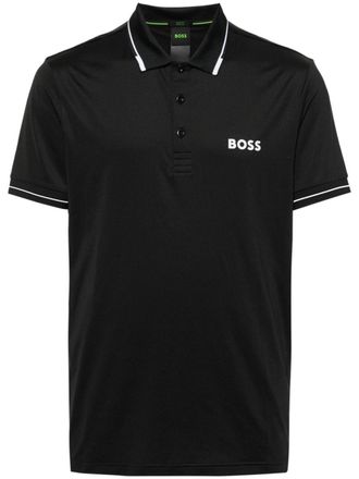 BOSS logo-appliqu&eacute; polo shirt - men - Elastane/Polyester - 3XL - Blue