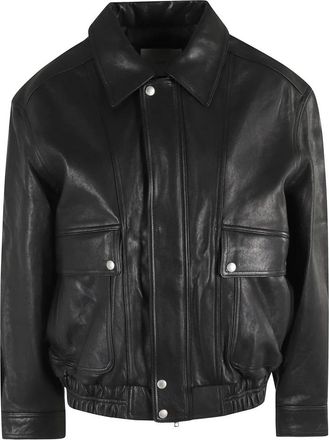 Dunst Vintage Leren Jack Zwart Hemdkraag - Dames - Leren en Su&egrave;de Jassen - Zwart - S - Leer - Jassen