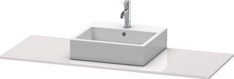 Duravit Consola Duravit Xsquare 060g, 1400x 550 Mm, 1 Recorte En El Centro, Color (frente/cuerpo): Laca Blanca Lila Alto Brillo - Xs060gm2727