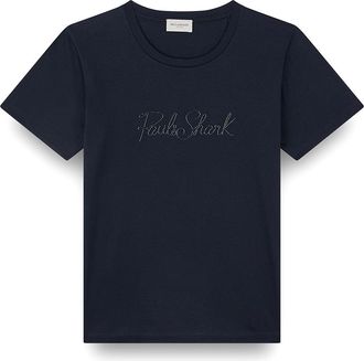 Paul & Shark X-Soft cotton jersey t-shirt with logo embroidery, Woman, Blue, Size: XS
