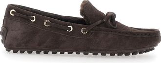Tod's Brown Shearling Loafers