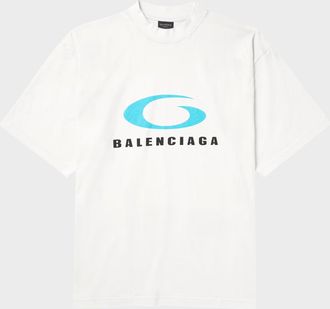 Balenciaga Loop Sports Icon Tee White, Unisex Cotton - Size X-Large