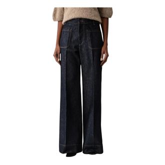 Victoria Beckham Alina Wide Jeans - Dames - Jeans - Blauw - Maat: W30 L34 Denim