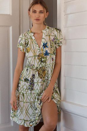 Anthropologie By Anthropologie Ruffle Sleeve Dress