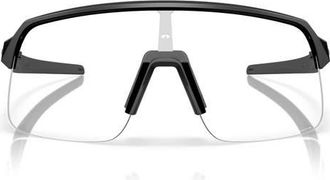 Oakley Prizm Clear Iridium 34mm Rectangular Sunglasses in Matte Black /Clear at Nordstrom