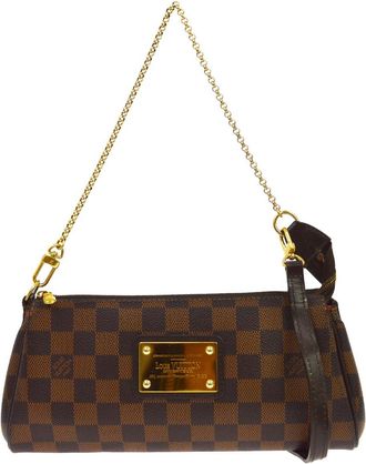 Louis Vuitton Eva Damier Brown Canvas Handbag (Pre-Owned)