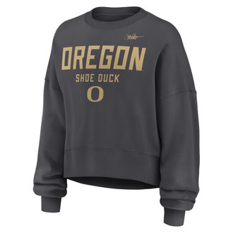 Nike Oregon Alt Nike Womens College Pullover Crew in Grey | 01D706FUOK-E7Z