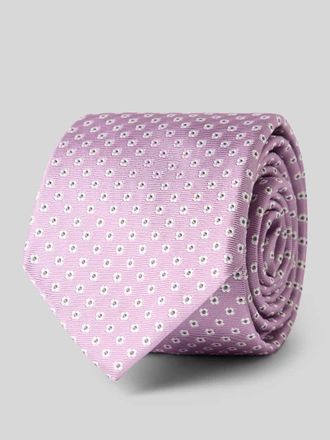 Gierremilano Seidenkrawatte aus reiner Seide mit Allover-Stitching (7,5 cm) in Flieder, Gr&ouml;&szlig;e 1