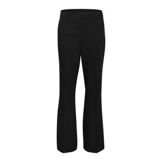 Kaffe Pantaloni Neri Svasati Modello Elegante - - Trousers - Donna - Nero - M