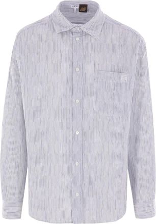 Loewe T-shirt con ricamo Anagram - Blu