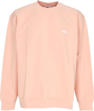 Obey Lichtgewicht Crewneck Sweatshirt Bold Box Fit - Heren - Sweatshirts - Roze - XL - Katoen - Hoodies & sweatvesten