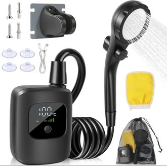 No Brand Ducha Port&aacute;til Para Camping Con Un Caudal De Agua Tres Veces M&aacute;s Potente, Tres Modos De Pulverizaci&oacute;n Y Resistencia Al Agua Ipx8