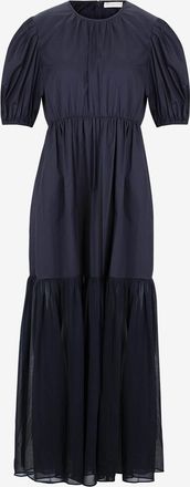 Ulla Johnson Langes ausgestelltes Kleid aus Popeline und Musselin Collage