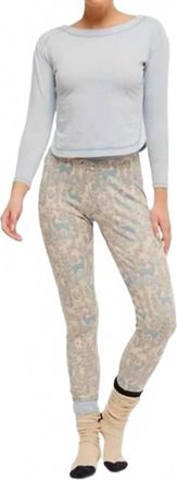 Free People Womens Chill Evening Pajama Set In Snow Combo