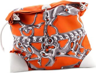Herm&egrave;s Silky City Bag Printed Silk and Leather PM crossbody bag - Arancione